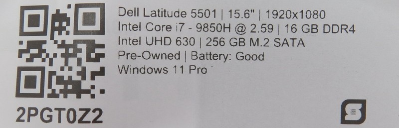 Dell Latitude 5501 i7-9850H 16GB DDR4 RAM 256GB M.2 Win11 Pro gallery