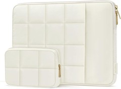 Quilted Laptop Sleeve 15-15.6 inch, 16 inch Case for MacBook Pro, HP, Dell, Leno
