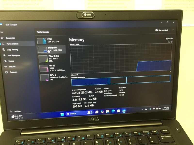Dell Latitude 7480 14" 128 GB SSD Core i7 6th Gen 2.60 GHz, 12 GB RAM WIN 11 PRO gallery