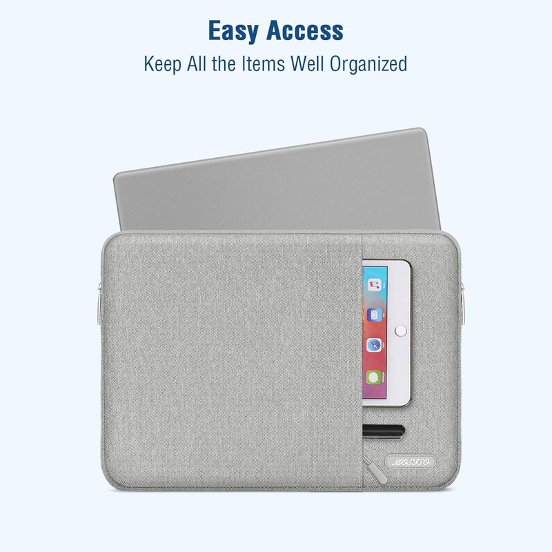 Sleeve for 13-13.3 inch Laptop, Polyester Vertical Computer Sleeve Bag with Pock gallery