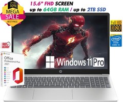 HP Laptop 15.6″ FHD Intel i5-1235U Up to 64GB RAM & 2TB SSD Windows11 Pro+OFFICE