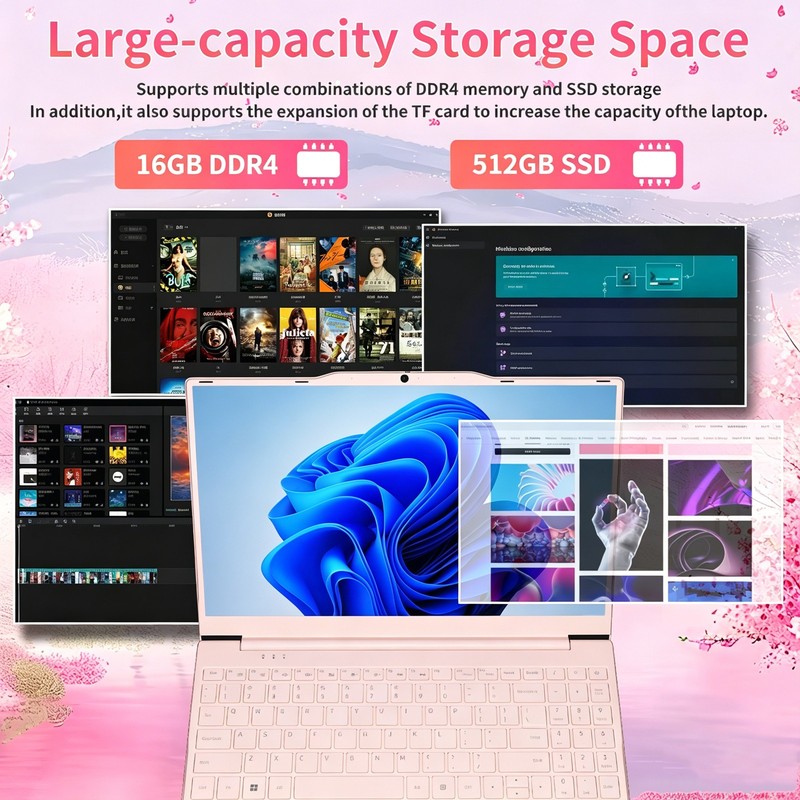 Brand New Business Laptop 14" FHD 4-Core N5095 16GB RAM 512GB SSD Win 11 Pro US gallery