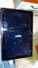 Amazon Fire 7 16GB Black Wi-Fi Tablet T76N2B Cracked Screen For Parts/Repair