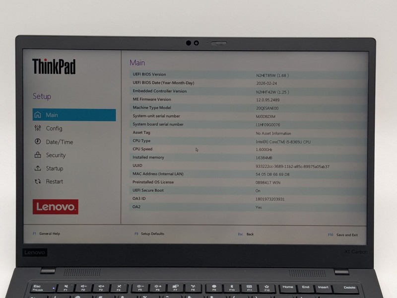Lenovo ThinkPad X1 Carbon 7th Gen 14" FHD Touch I5-8365U 16GB 256GB SSD W11P gallery