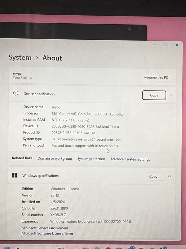Lenovo Yoga 7 16IAP7 16" (500GB SSD, Intel Core i5 13th Gen., 1.30 GHz, 8GB)... gallery