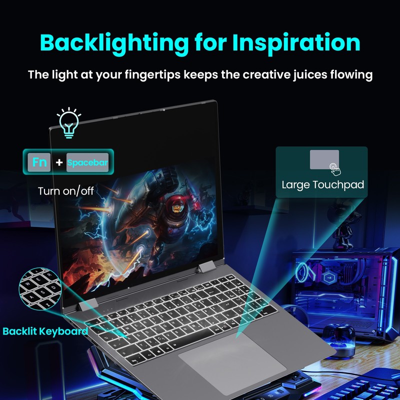 2026 Jumper 2-in-1 Laptop Tablet 16" Touchscreen 4GB+256GB / 20GB+1152GB Win11 gallery