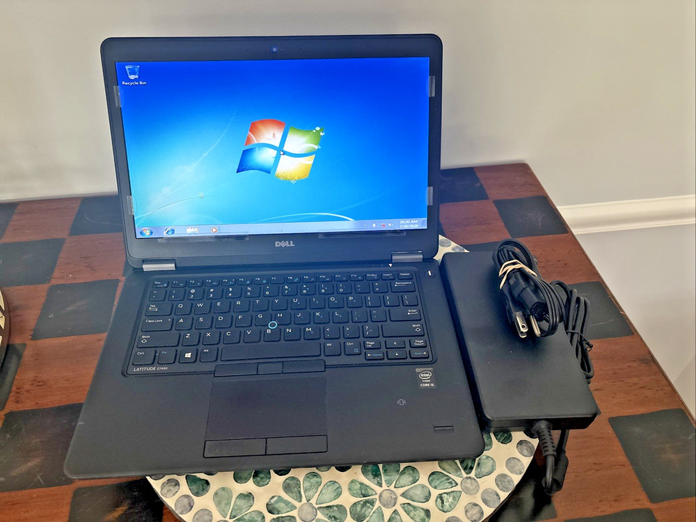 Dell Latitude E7450 i5 intel core i5-5300U cpu 2.30ghz 8GB.RAM 238GB Win7 WChrgr
