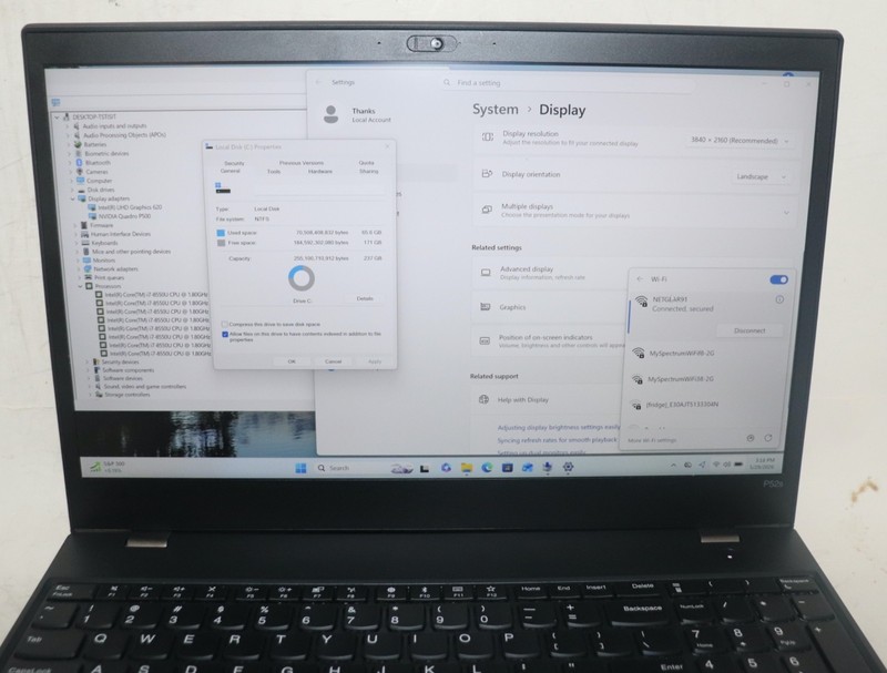 Lenovo ThinkPad P52s|Intel core i7@1.80GHz|32GB RAM|256GBSSD|WIN11.Prof|NVIDIA gallery
