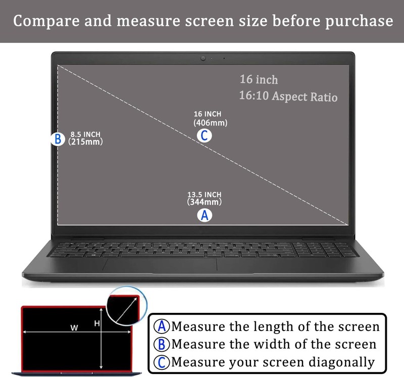 16 inch Tempered Glass Screen Protector for 16 inch 16:10 Laptop Screen Shield gallery