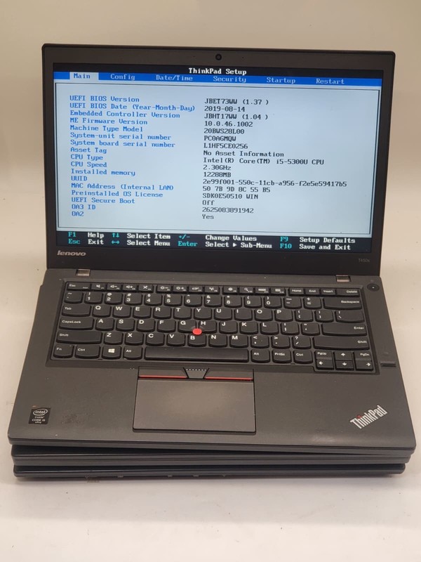 LOT OF 3 Lenovo ThinkPad T450s 14” 4GB RAM NO SSD BOOTED TO BIOS AS IS READ gallery