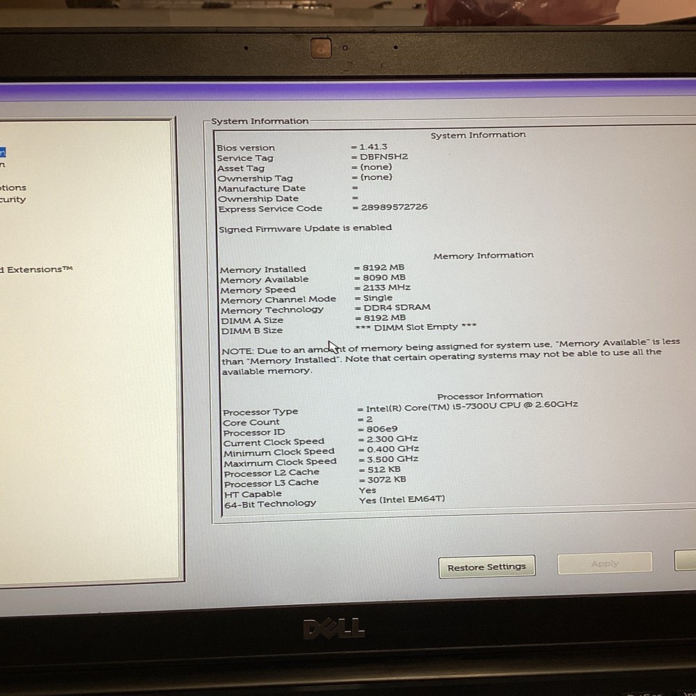 Dell Latitude 7480 14.0" | i5-7300U@2.6GHz | 8GB RAM | 512GB SSD | Win 10 Pro
