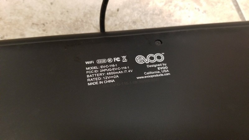 EVOO EV-C-116-1-BK Laptop 11.6" HD Intel N3350 1.10GHz 32GB FOR PARTS gallery