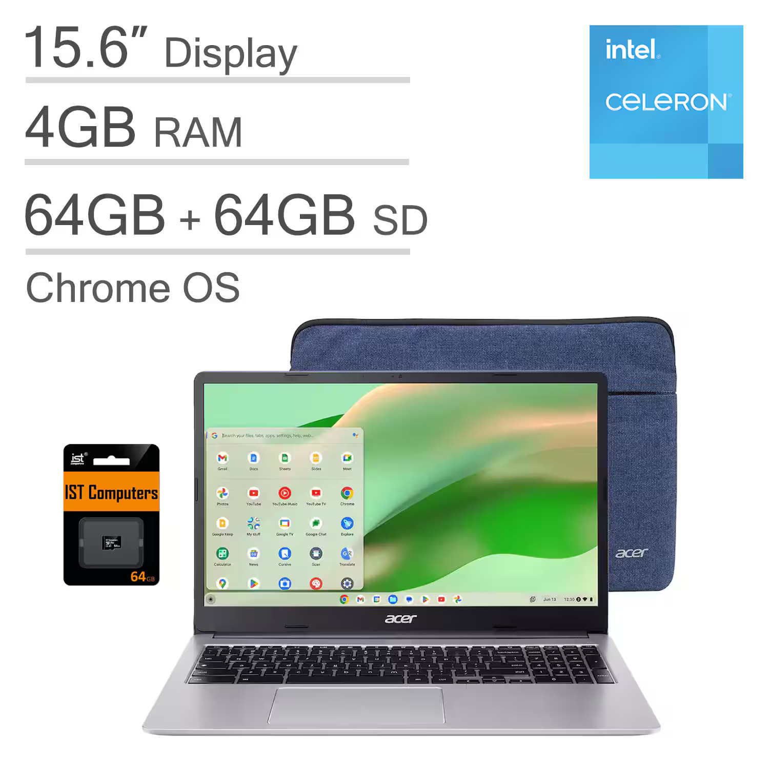 Acer - Upgraded - Chromebook 315 15.6 in Full HD - Intel Celeron N4500 - 4GB RAM gallery