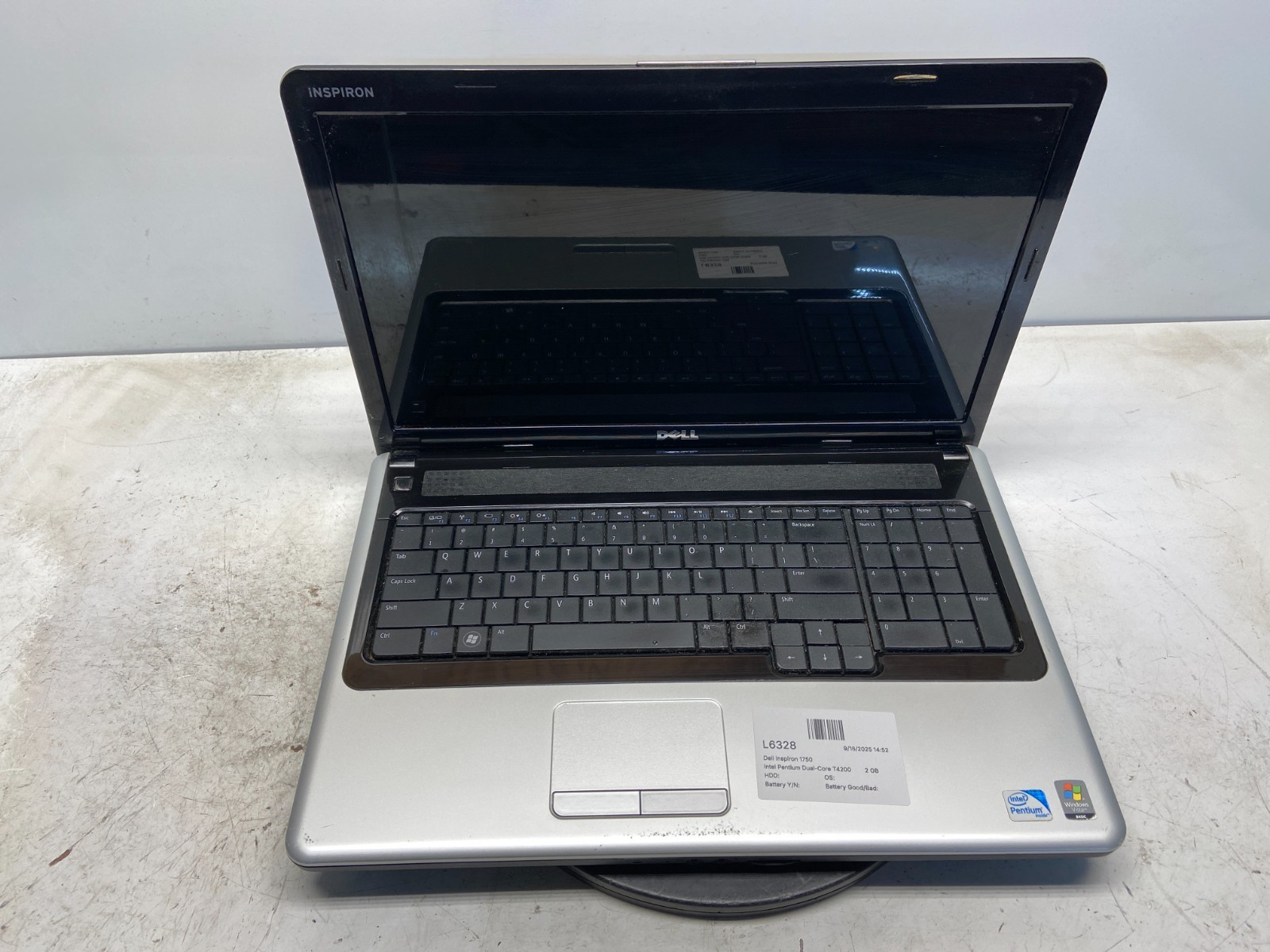 Dell Inspiron 1750 Intel Pentium Dual-Core T4200 2GHz 2 GB NO HDD gallery