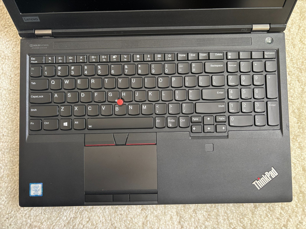 Lenovo Thinkpad P53 i7-9850h NVIDIA Quadro T2000 500GB SSD
