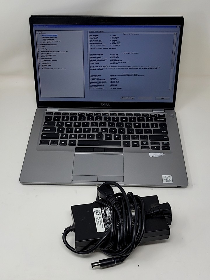 DELL LATITUDE 5411 Laptop Intel Core I5-10400H 8GB 256GB SEE NOTES gallery