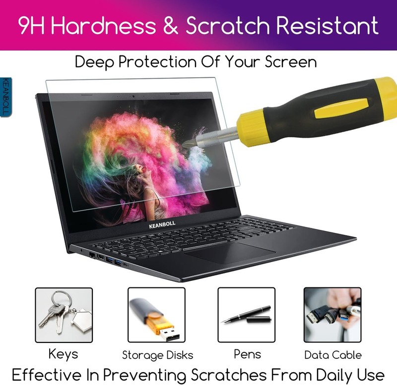 2-Pack Tempered Glass Screen Protectors for Dell 15, Pro 15 Essential, Inspiron gallery