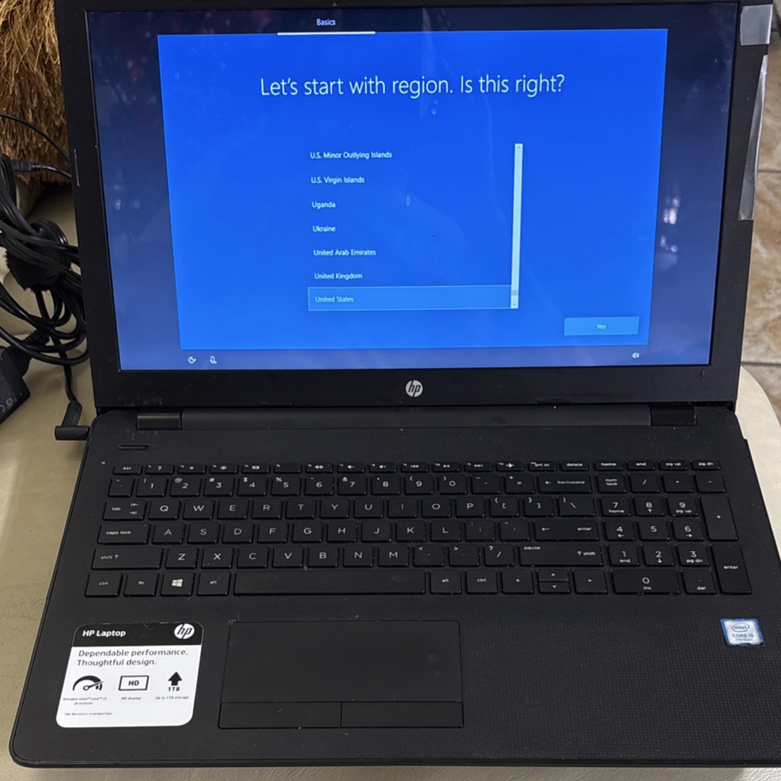 HP Intel Core i5 7th Gen. 15.6" Black Laptop 1TB HDD HD Display Windows 10 gallery