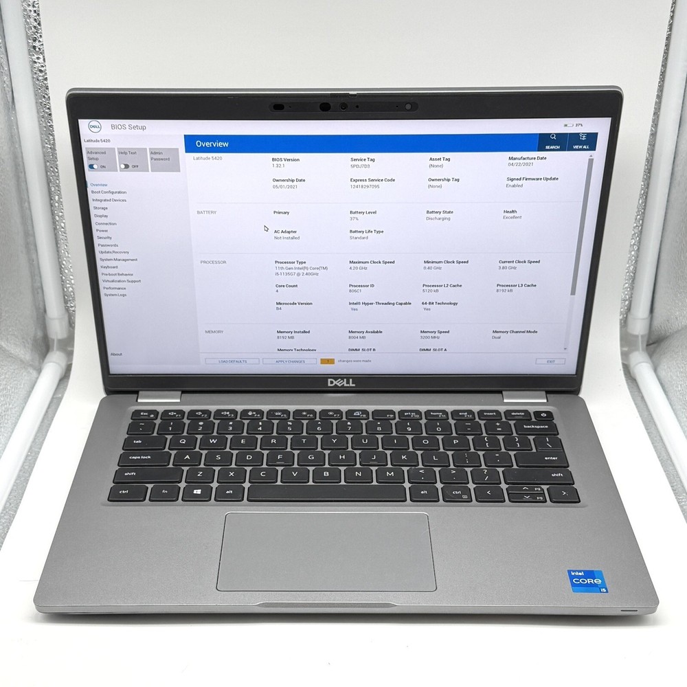 Dell Latitude 5420 14" | i5-1135G7 | 8GB RAM | Excellent Batt | No SSD | GRADE B