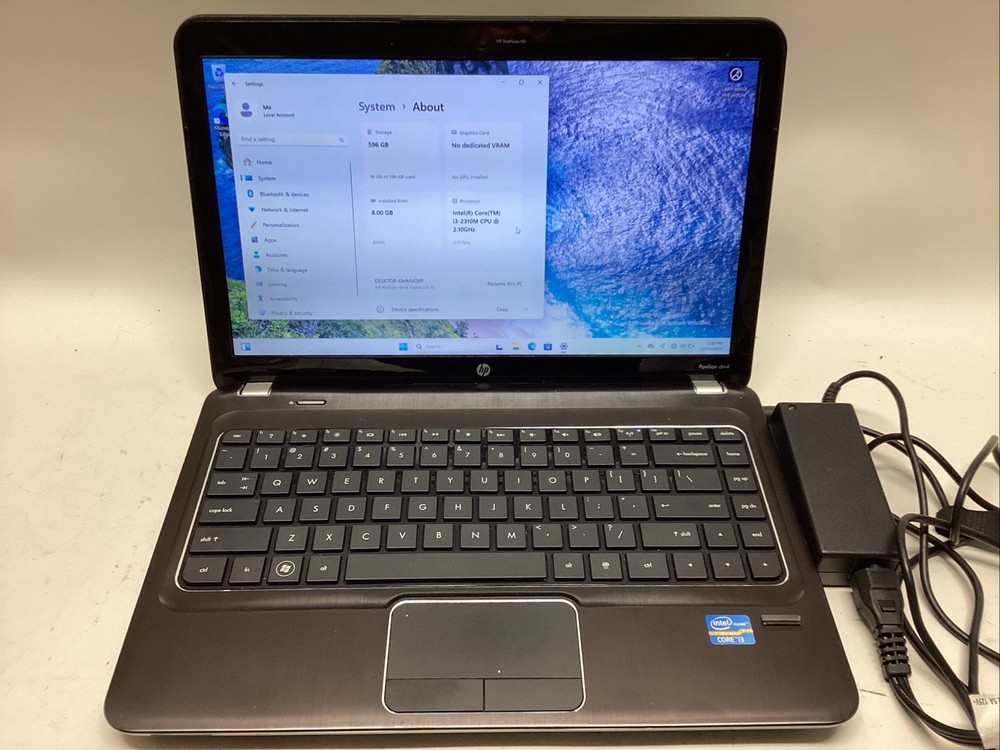 hp pavilion dm4 laptop Windows 11Pro RAM 8GB HDD 640GB CPU i3-2310M