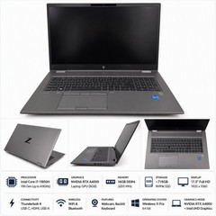 HP Zbook Fury G8 17.3inch Core i7-11850H 24GB 512+256GB NVMe RTX A4000 8GB GPU