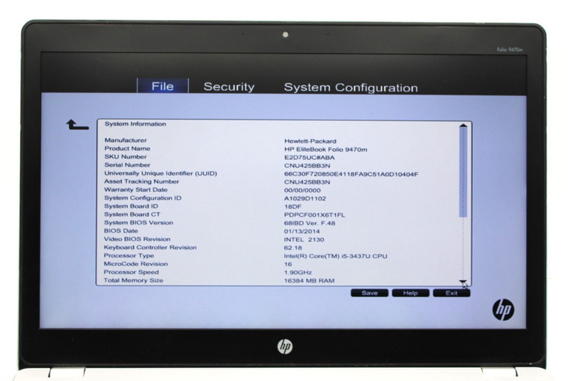 HP EliteBook Folio 9470m i5-3437U@1.9GHz 16GB DDR3 NO STORAGE OR OS*USED/TESTED* gallery