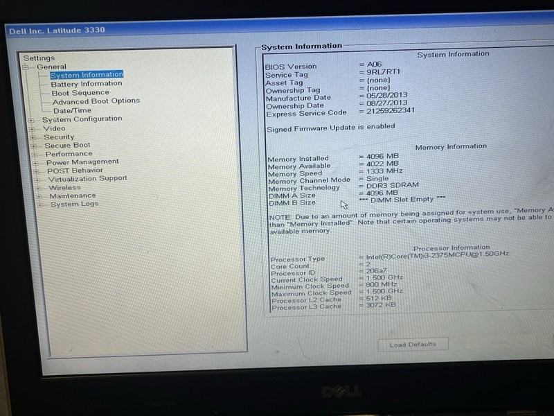 Dell Latitude 3300 13.3" Intel Core i3-2375M CPU @ 1.50Ghz 4GB Ram 64GB SSD #2 gallery