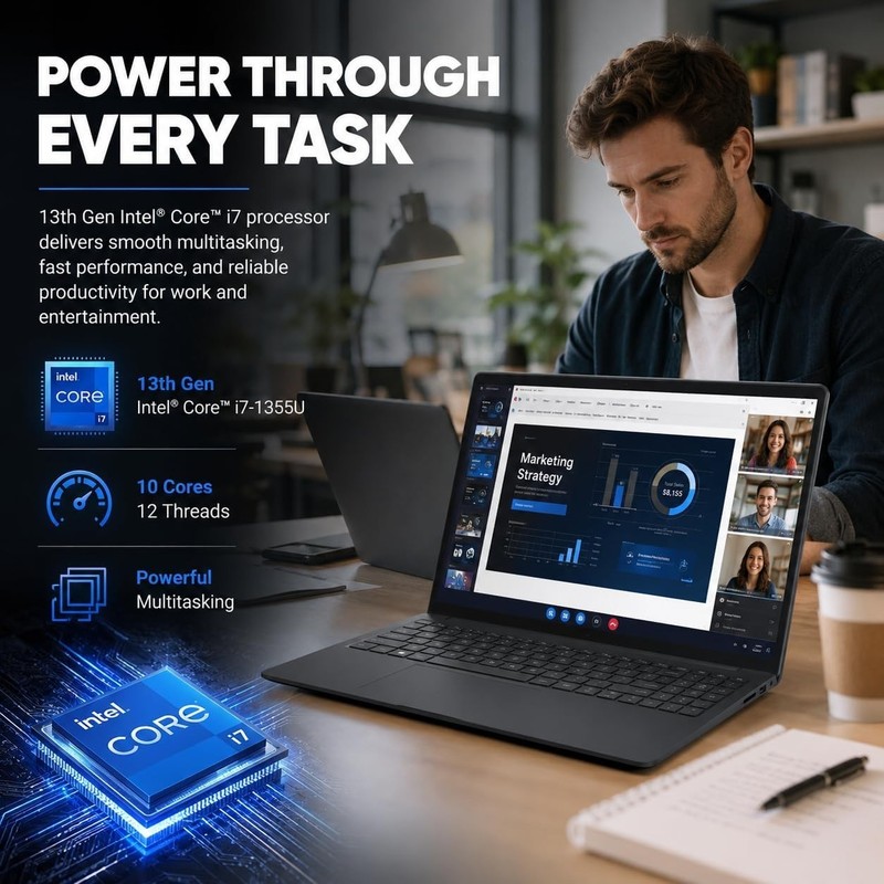 Dell 2026 DC15250 15.6" FHD Touchscreen Laptop, 16 GB DDR5 512 GB SSD, Intel i7 gallery