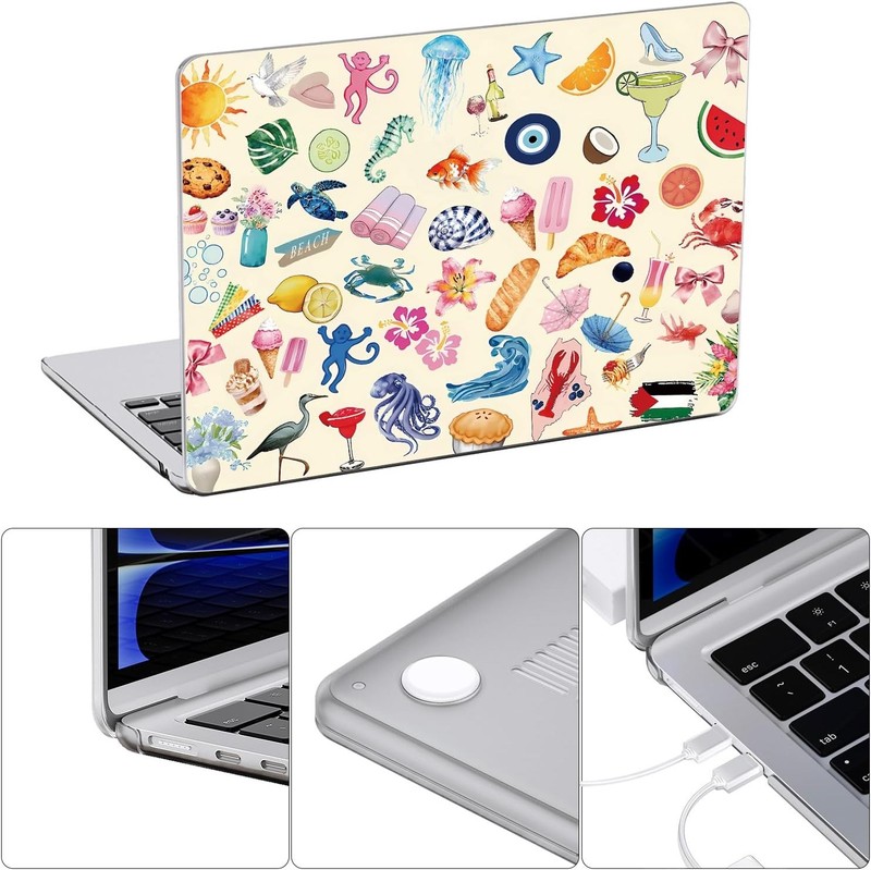MacBook Air 13.6" Case 2022 2023 2024 2025 2026 - Colorful Food Hard Shell Cover gallery