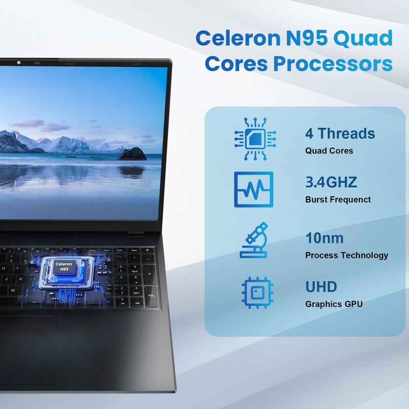 New 2025 Jumper 17.6" FHD Laptop Intel Alder Lake N95 640GB SSD Win11 Office 365 gallery