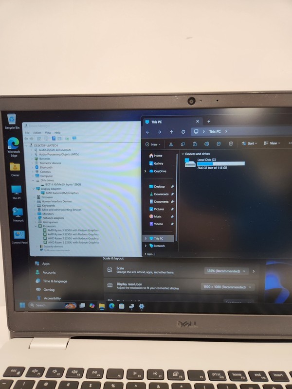 Dell Inspiron 3505 AMD Ryzen 3 3250U, 16GB RAM, 120GB NVME, Win11 #0484 gallery
