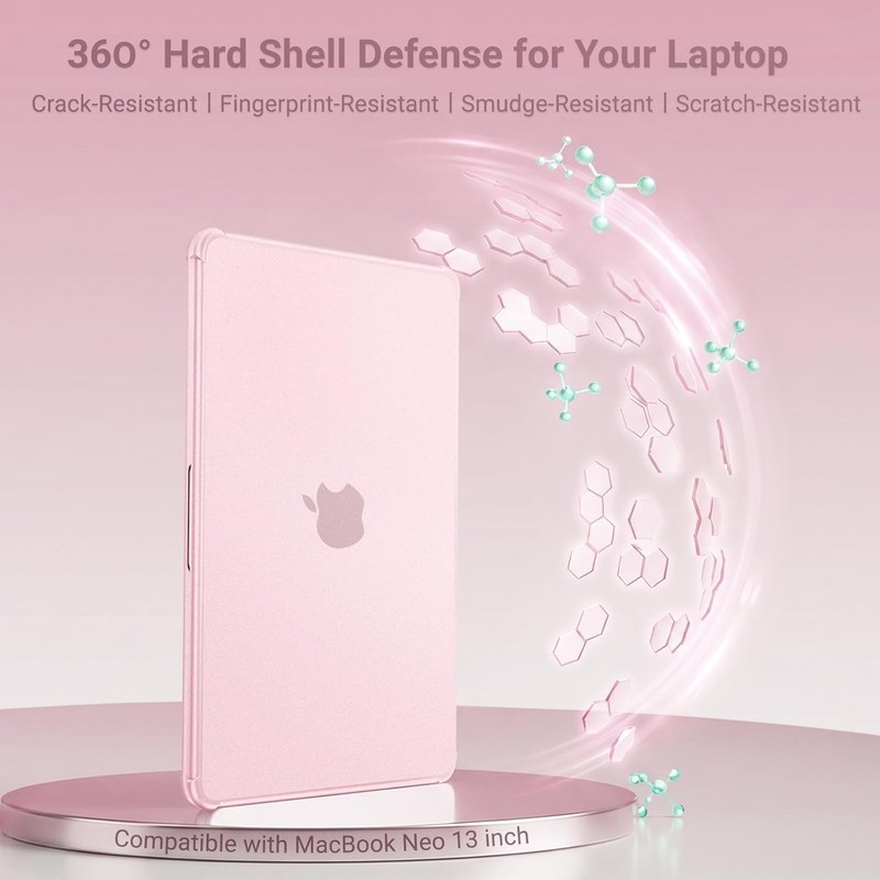 Sleeve for MacBook 13 inch 2026 A3404 A18 Pro Chip | TPU Frame Bumper, Blush gallery