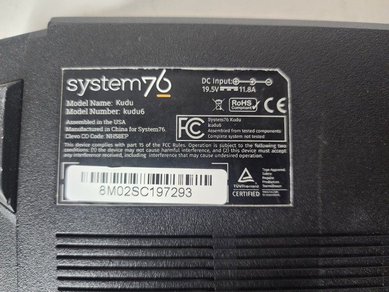 System76 Kudu6 Amd Ryzen 9 5900HX@3.30ghz 64gb Ram 2tb Nvme Ssd Nvidia Rtx 3060 gallery
