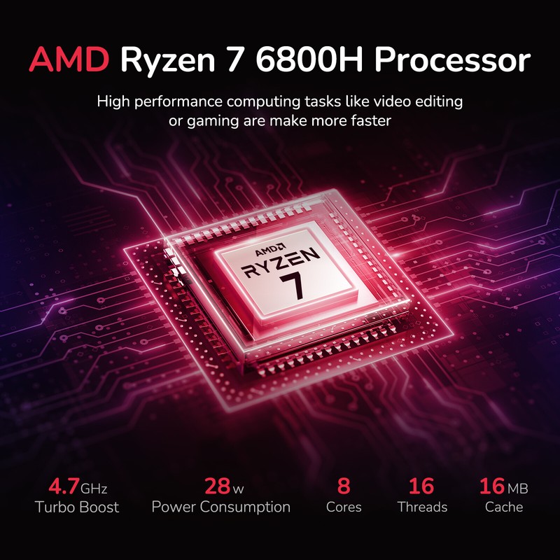 NIMO 15.6 IPS FHD-Gaming-Laptop 8 Cores AMD Ryzen 7 6800H, 32GB DDR5 RAM 1TB SSD gallery