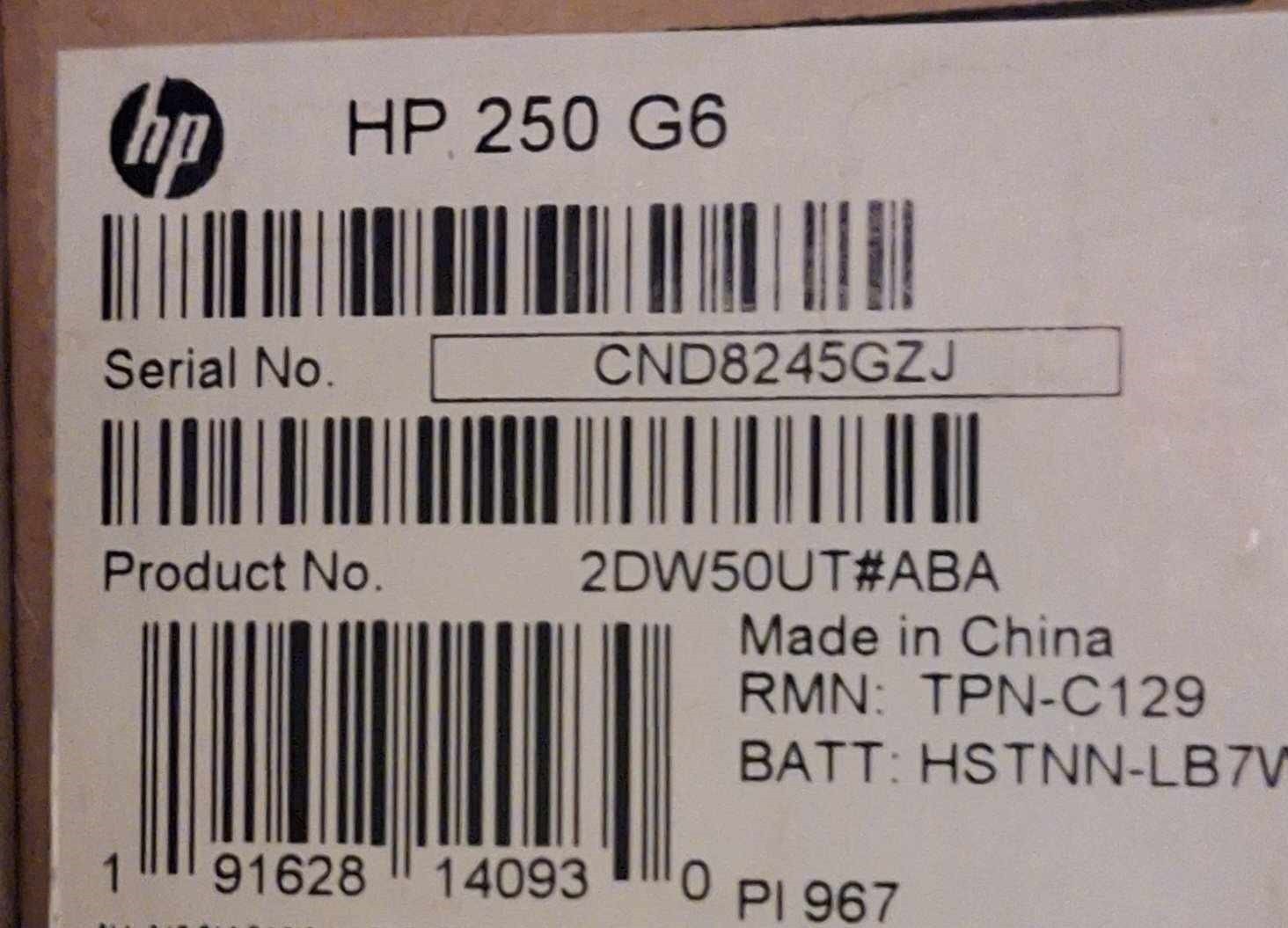 15.6" HP 250 G6, i3-6006U, 4GB, 500GB HDD gallery