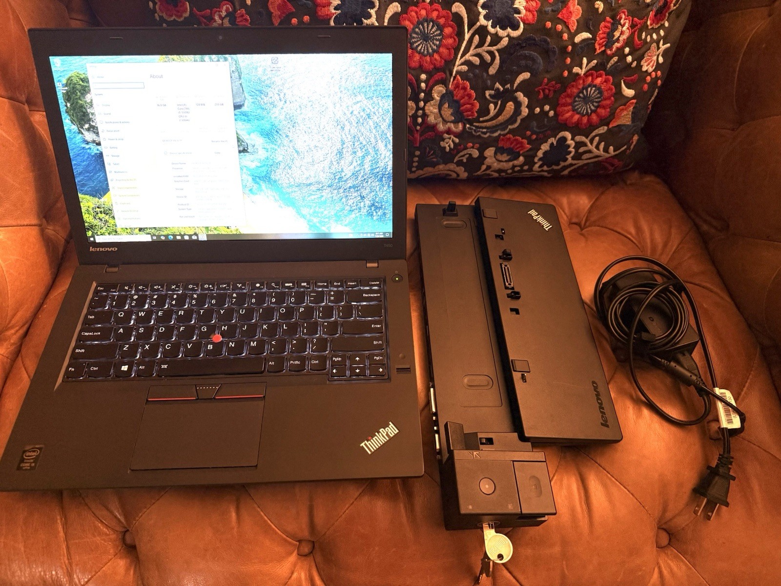 Lenovo ThinkPad T450 i5-5300U 2.8GHz 16GB RAM 256GB SSD IPS Display Win10 Dock gallery