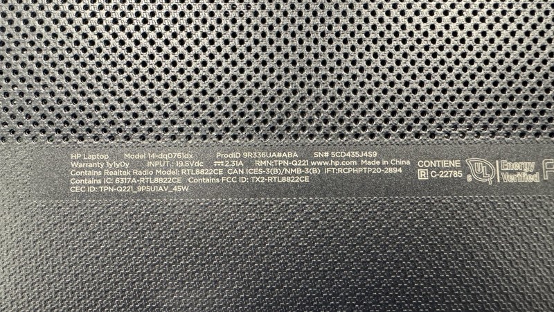 HP Laptop 14-dq0761dx 5CD435J4S9 (Grade B) gallery