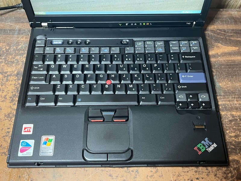 IBM Thinkpad T43 14" XP PRO COLLECTOR Retro Vintage Laptop Intel ATI X300 SXGA+ gallery