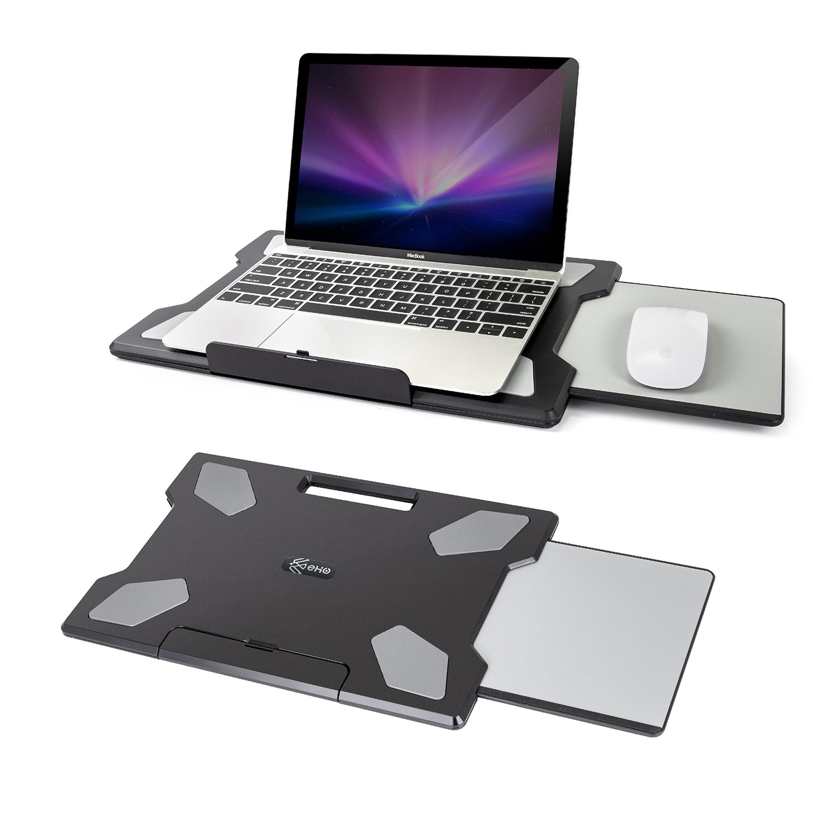 EHO Lap Desk w/Retractable Mouse Pad & Heat Shield – Portable & Ergonomic Pad gallery