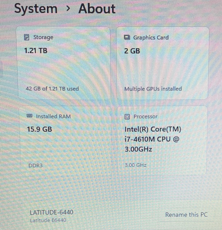 Dell E6440 14" Laptop Core i7 16GB/256gb+1tb SDXC/Win11 Pro 25H2+Office 2021-2 gallery