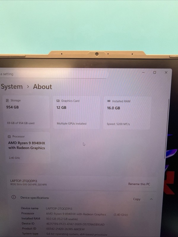 ASUS ROG Strix G16 16" FHD 165Hz Laptop AMD Ryzen 9 16GB 1TB SSD RTX 5070 Ti gallery