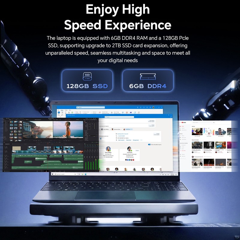 2026 SGIN 15.6inch AI Laptop Intel J4105 128GB/256GB SSD Free Microsoft 365 gallery