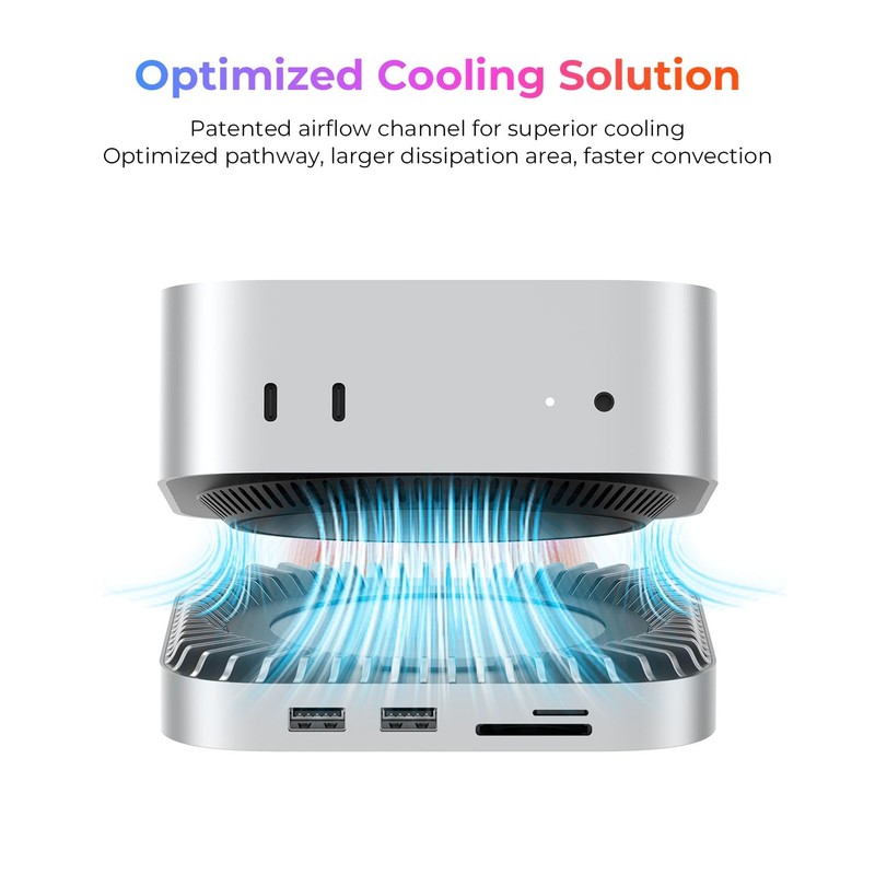 Raycue Mac mini M4/M4 Pro Dock & Stand 8TB NVMe SSD, 2x10G USB-A, 10G USB-C gallery