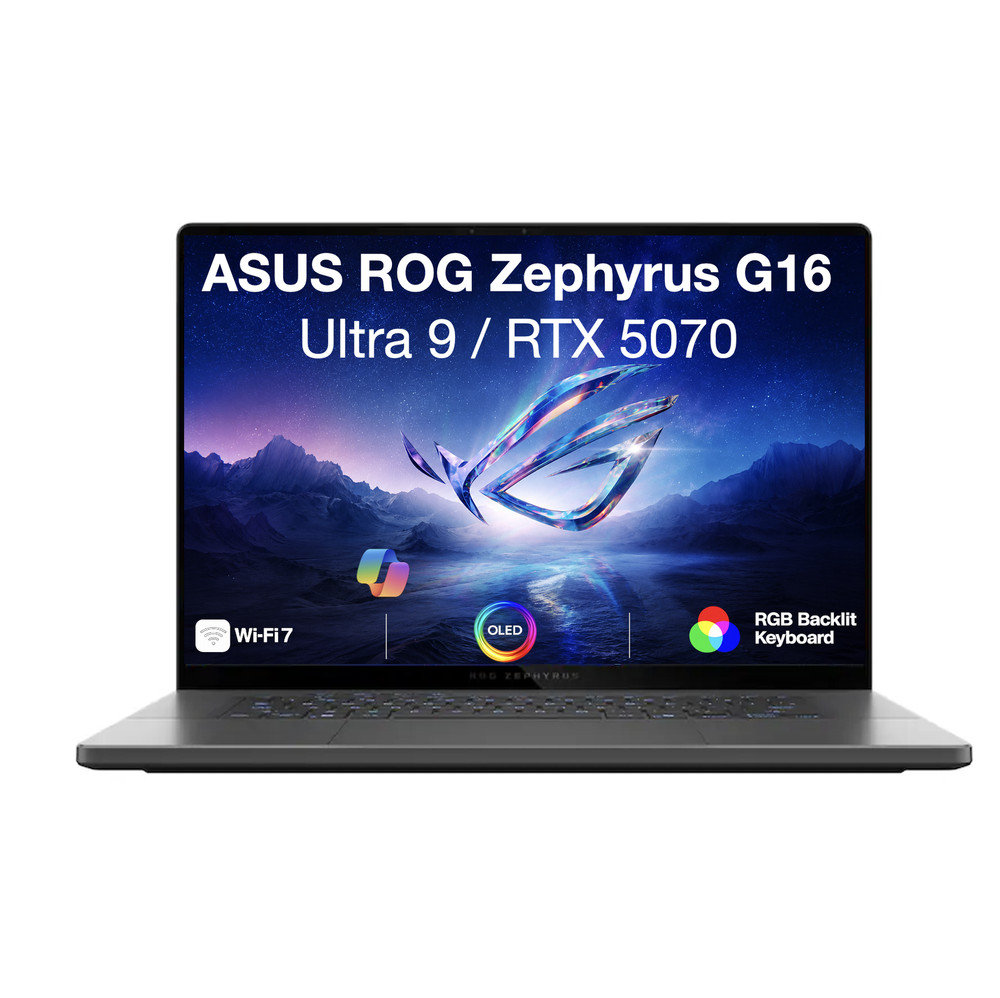 ASUS ROG 16" 2560x1600 Ultra 9 285H 16GB RAM 1TB SSD RTX 5070 Windows 11 Home