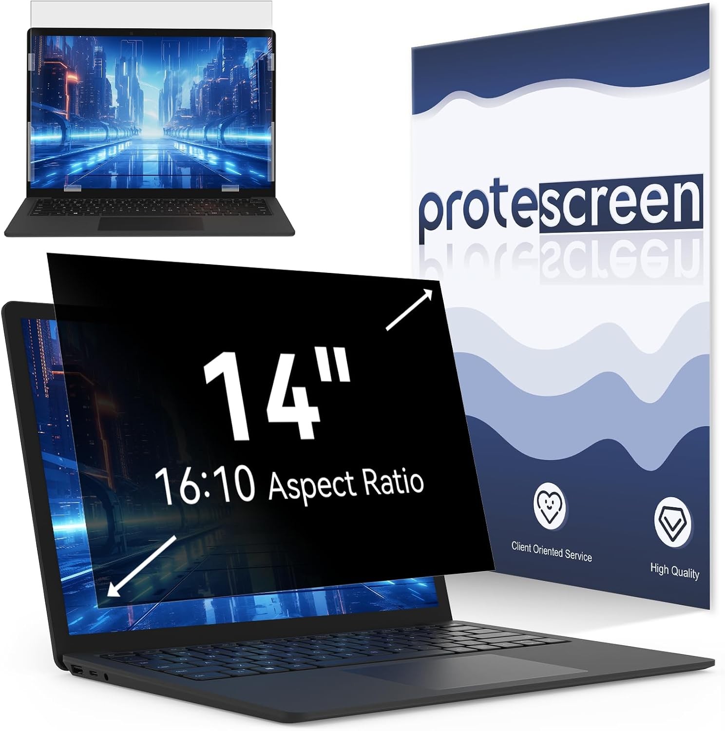 14 Inch Laptop Privacy Screen Shield Anti Glare Filter for HP Dell Asus Lenovo T gallery