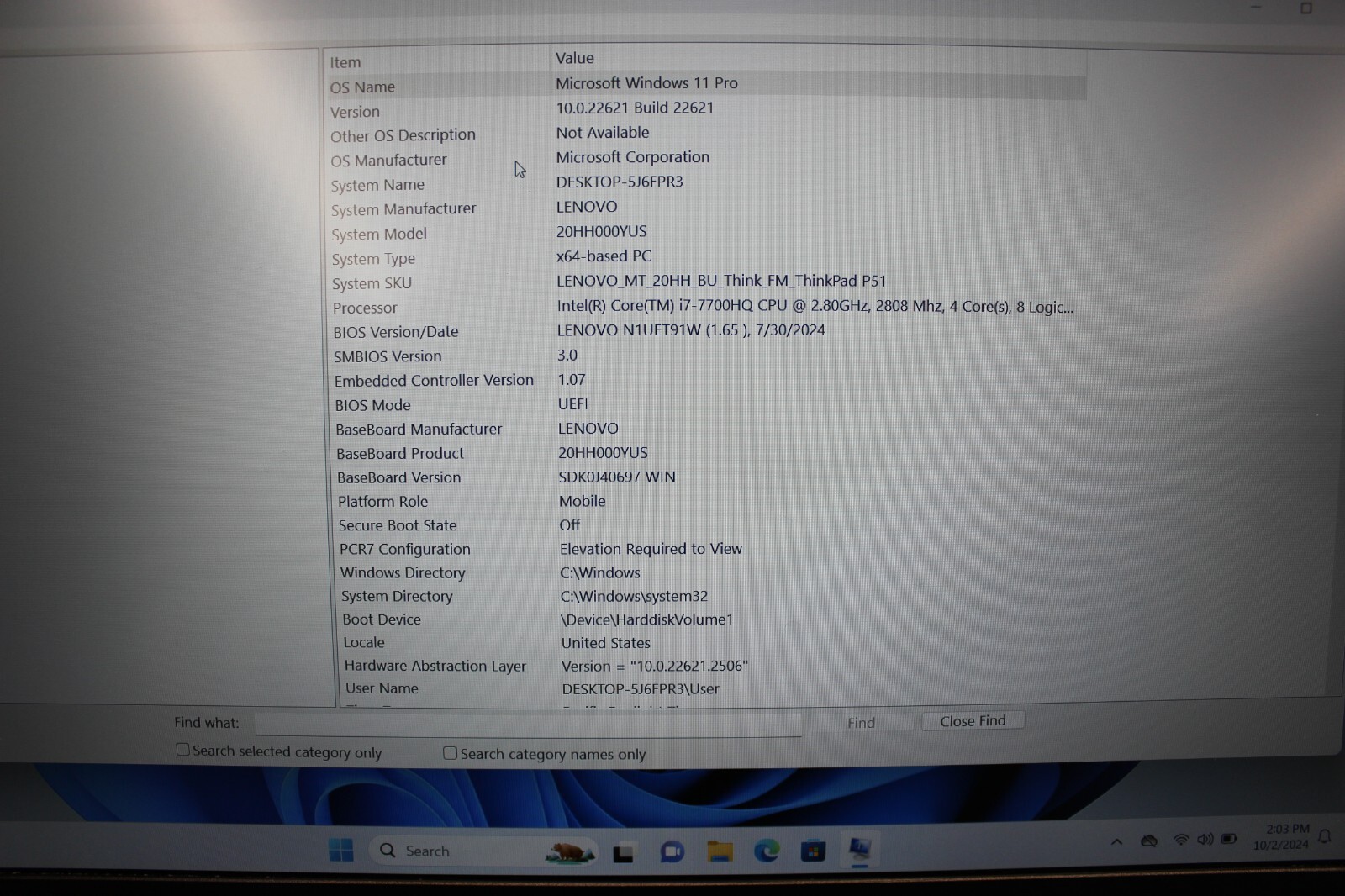 Lenovo Thinkpad P51 I7-7700HQ 256GB SSD-16GB DDR4 Win11Pro gallery