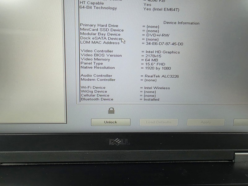 DELL LATITUDE E6540 15.6" FHD i7- 8GB RAM NO HDD READ gallery