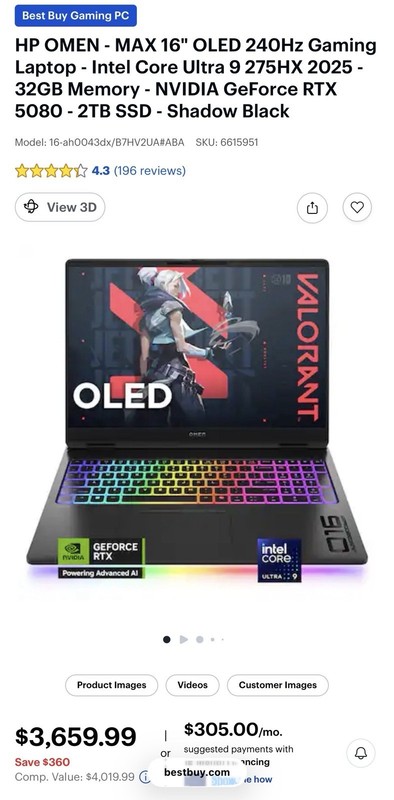 HP OMEN MAX 16 + Razer Gaming Mouse & Keyboard gallery