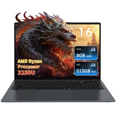 16″ 1920×1200 IPS Laptop AMD Ryzen 3 3250U Vega 6 8GB RAM 512GB SSD Win11 Pro