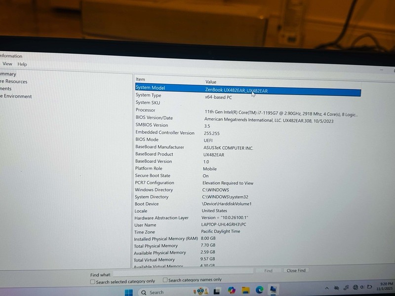ASUS ZenBook UX482EAR 14in Dual Screen i7-1195G7 8GB 512GB SSD W11 gallery